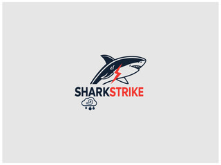premium shark logo design vector, vector and illustration,