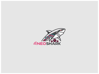 premium shark logo design vector, vector and illustration,
