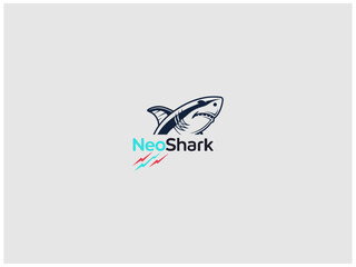 premium shark logo design vector, vector and illustration,