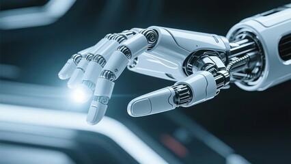 Advanced Robotic Hand with Illuminated Fingertip