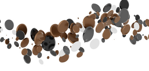  Colorful confetti on white background