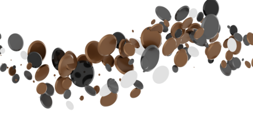  Colorful confetti on white background