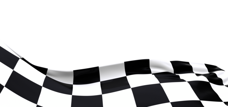 Checkered flag, race flag background - PNG