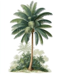Obraz premium Full-bodied palm tree, lush foliage