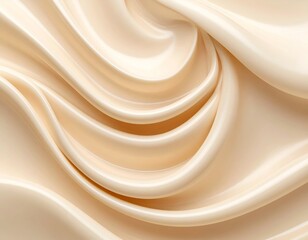 Obraz premium Vanilla and Tan Cream Swirl Texture on Minimal Background