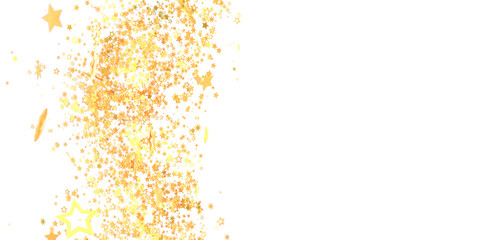 Sparkling gold stars on white. Perfect for holidays, celebrations, and festive designs.
