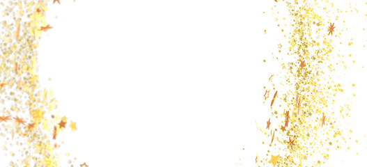 Elegant gold star confetti border perfect for festive designs, cards, and backgrounds. Add sparkle...