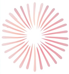 Obraz premium Circular radiating lines of soft pink, fading to a lighter shade towards the center