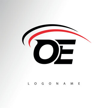 OE Modern Minimalist Letter Monogram Logo - Sleek Stylish Branding & Visual Identity Design