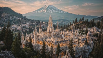 The spiritual and crystal city beside Mount Shasta