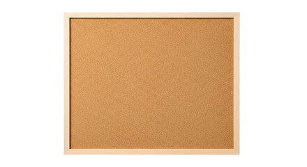 Fototapeta premium Corkboard with wooden frame isolated on transparent background, perfect for displaying notices, memos, and reminders in an organized way