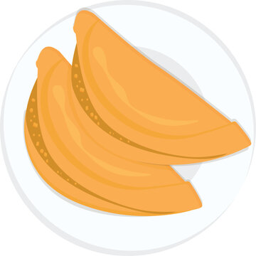 Apam Balik or Peanut Pancake, Traditional Food Vector Illustration
