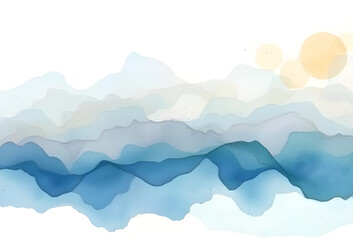 vector illustration of a mountain landscape