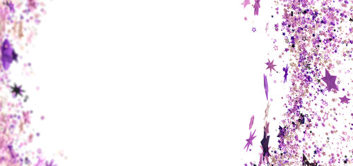 Sparkling purple and pink stars on white. Perfect for celebration, holidays, or invitations.