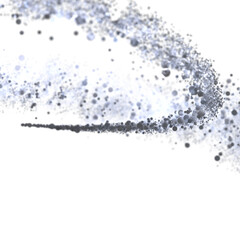 Obraz premium Glowing particles swirl in abstract motion. Perfect for technology, energy, or science backgrounds.