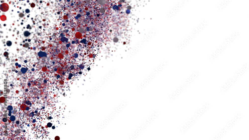 Poster abstract red blue particle background design