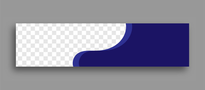 abstract blue background linkedin banner design template