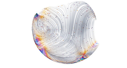 Colorful abstract image depicting data flow and connections. Ideal for tech, AI, and network concepts.