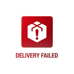 Obraz premium Delivery Failed Parcel Error Icon