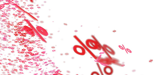 Abstract background with red percentage symbols. Ideal for sales, discounts, and promotions.