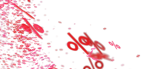 Abstract background with red percentage symbols. Ideal for sales, discounts, and promotions.