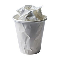 Crinkled Paper Cup with Whipped Cream