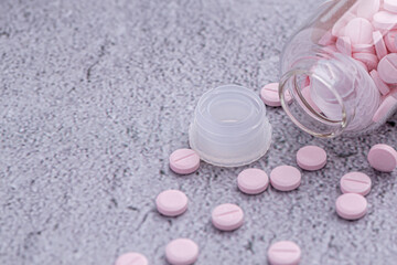 Variety of medicines and drugs.Medicine and healthcare concept.Variety of medicines and...