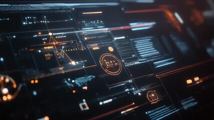 Futuristic user interface displaying global data analysis and statistics - Powered by Adobe