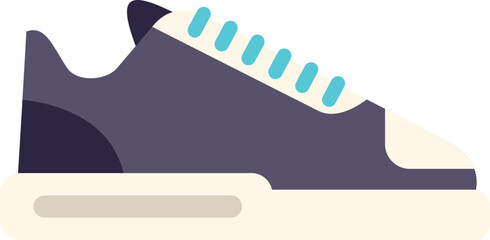 Sneaker isolated on white background, modern stylish footwear for sports and everyday activities