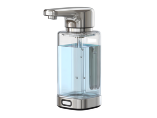 Touchless soap dispenser with refillable tank ? perfect for modern kitchen visuals and culinary branding