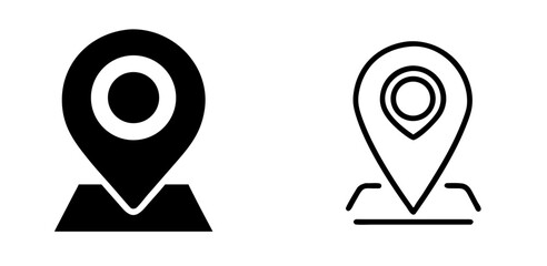 Map Marker Icon, Location Pin Symbol, GPS Navigation, Map Pointer, Geo Location UI Element