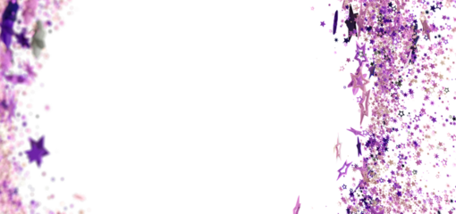 Sparkling purple and pink stars on white. Perfect for celebration, party, or festive designs.