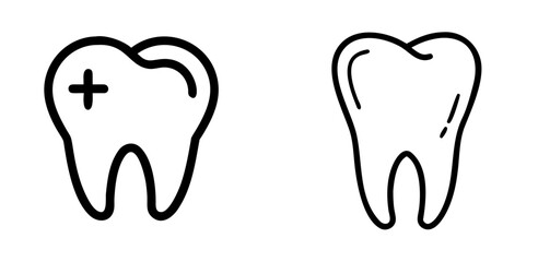 Tooth Dental Icon for Oral Health, Dentistry, Dental Care, and Hygiene Services