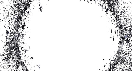 Obraz premium Sparkling black glitter stars border. Perfect for festive designs, invitations, and more.