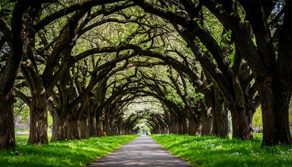 Fototapeta premium Tunnel of trees, spring