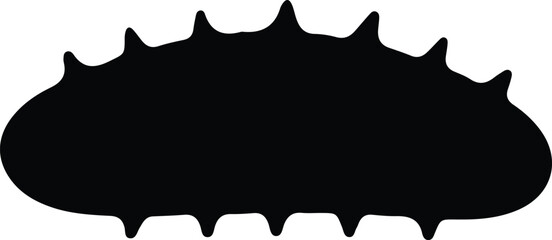 Illustrator Sea cucumber ocean invertebrate black design Silhouette vector