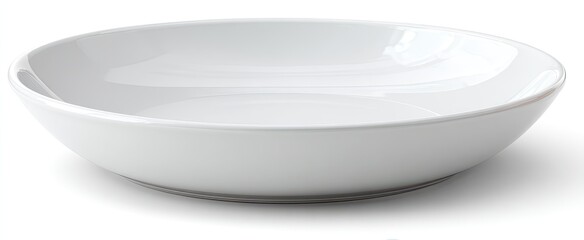 Empty white oval dish
