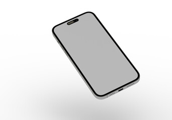 Naklejka premium High-quality image of a modern smartphone mockup, perfect for app presentations or tech websites.