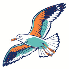 Obraz premium vector illustration of a bird