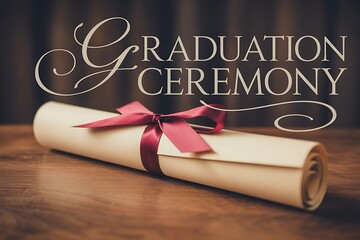 Celebrate academic achievement with this elegant graduation ceremony announcement, perfect for invitations, social media, or congratulatory messages for graduates