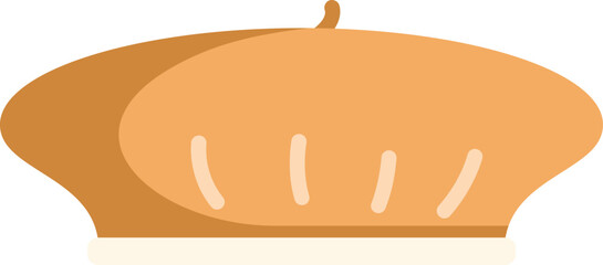 This illustration features a classic french beret, capturing the essence of parisian charm and timeless fashion