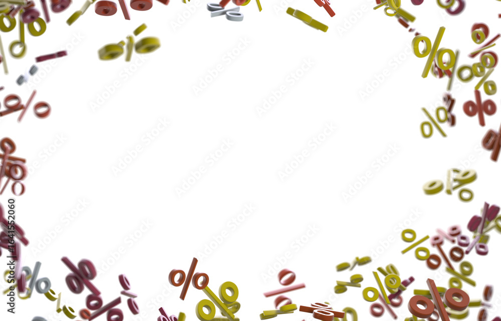 Poster 3d sales icons floating in the air 3d rendering