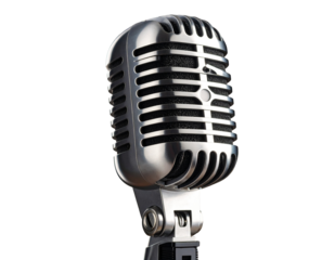 Vintage Microphone: Retro Recording Studio Equipment