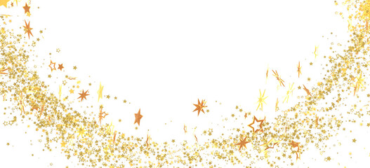Sparkling gold stars on white, perfect for festive designs, holidays, and celebrations.