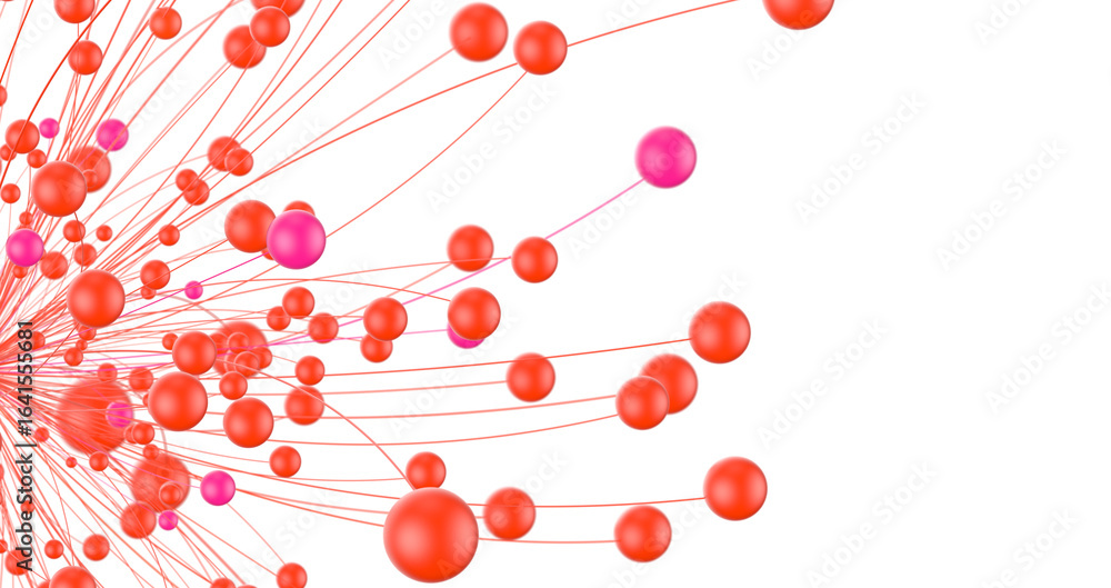 Aufkleber sphere network structure - abstract design connection design