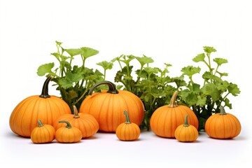 Pumpkin vegetable squash plant.
