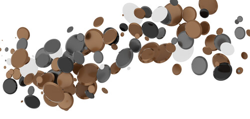  Multicolored confetti on white