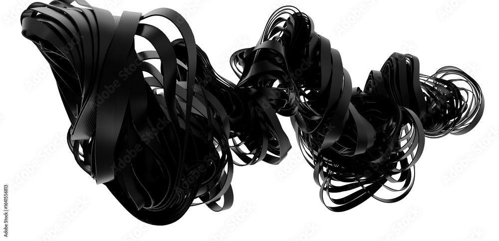 Aufkleber high-resolution image of a black abstract 3d render. perfect for backgrounds and design projects.
