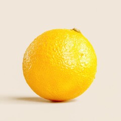 Isolated Yuzu on a transparent background vibrant yellow with detailed skin texture crisp and clean