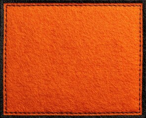 Orange fabric patch with dark stitching border